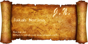 Jakab Norina névjegykártya